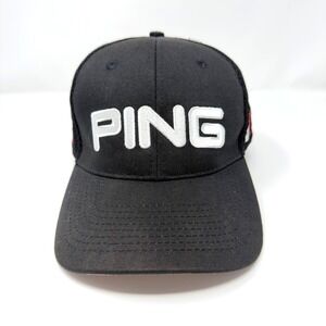 Ping G15 Golf Hat Black Mesh Back Stretch Fit L XL Cap